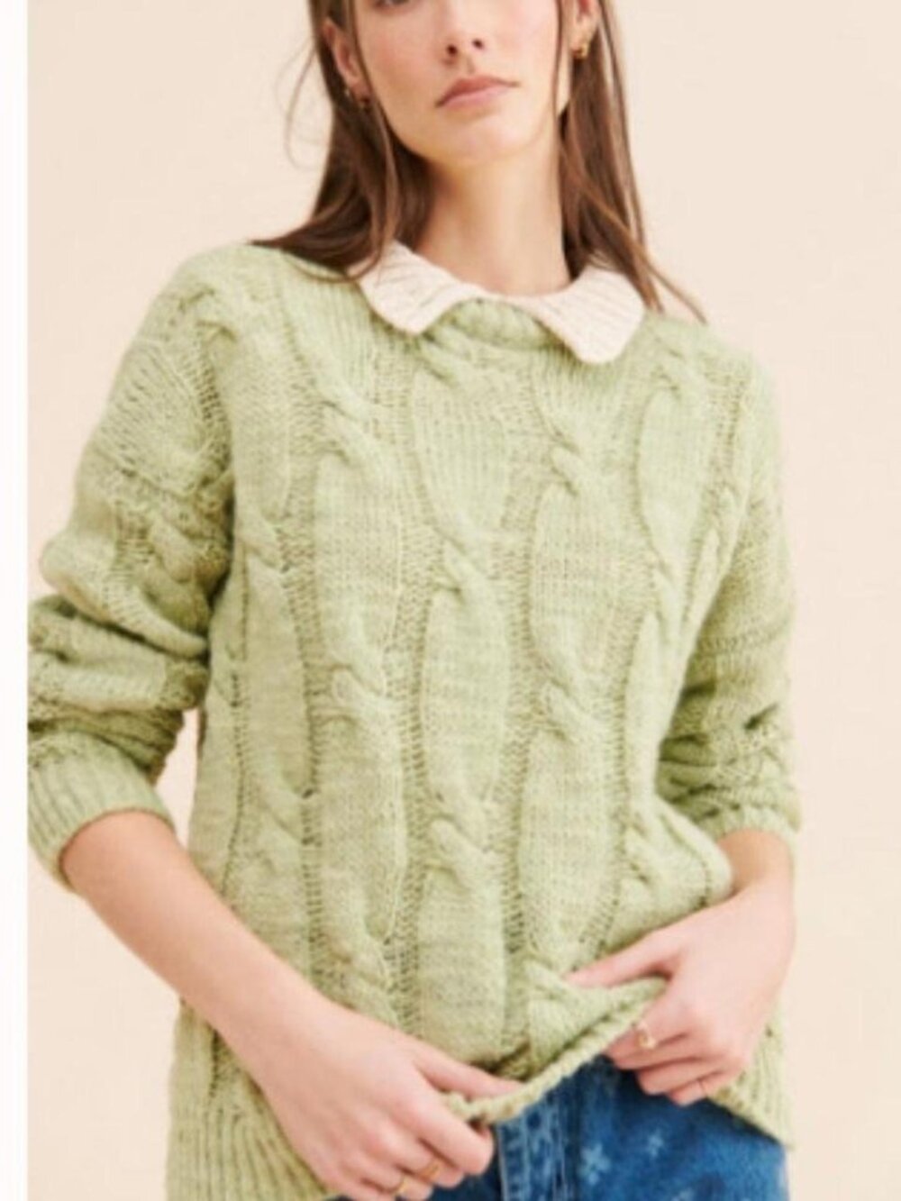 Free People Women's Green Jumper